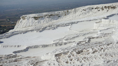 Scenic view of snow covered mountain