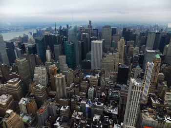 High angle shot of cityscape