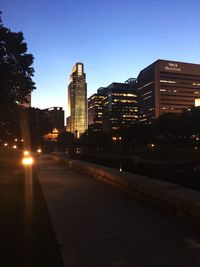 City street at dusk
