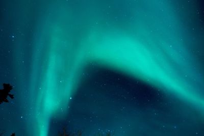 Idyllic shot of aurora borealis in sky