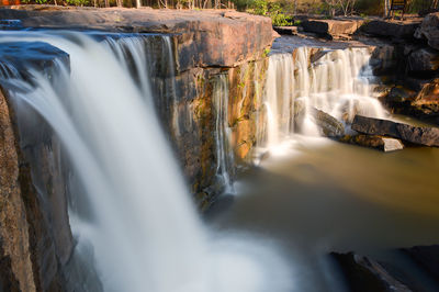Close-up of waterfall