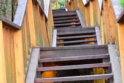 Low angle view of staircase in building