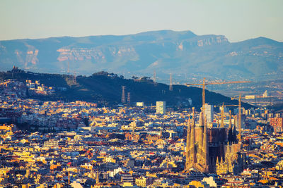 High angle view of city