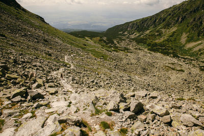 Scenic view of rocky mountains against sky