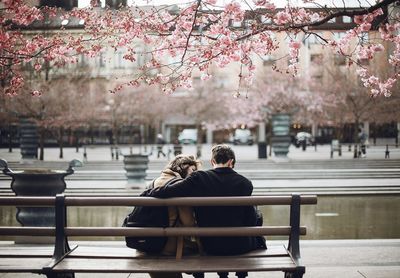 Woman sitting in park