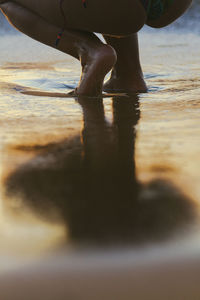 Low section of man on beach