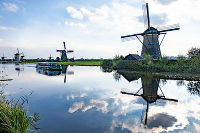 Reflection of buildings in water