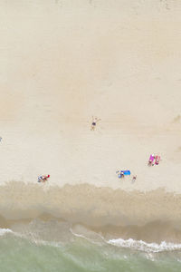 High angle view of people at beach 