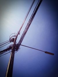 Low angle view of building against blue sky