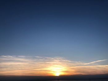 Low angle view of sky at sunset