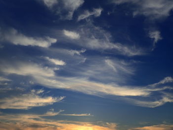 Low angle view of clouds in sky