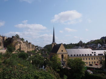 Panoramic shot of buildings against sky