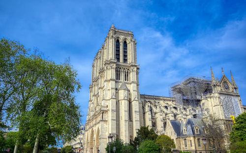 Low angle view of historical building against sky