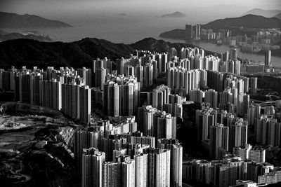 Aerial view of buildings in city