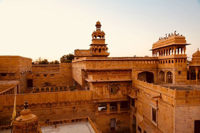 Exterior of temple against clear sky