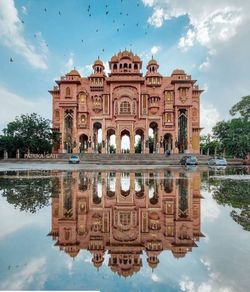 Reflection of building in lake