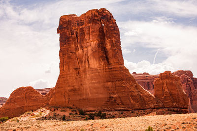 View of rock formations against sky