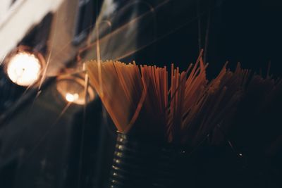 Close-up of illuminated lights