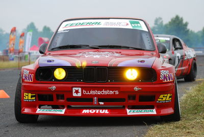 Close-up of red car