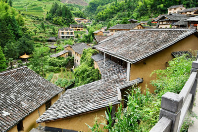 Photo of traditional style local residents' houses in rural china