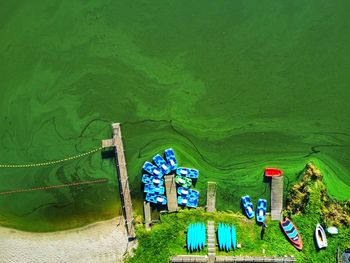 High angle view of swimming pool