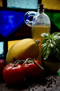 Close-up of fruits on table