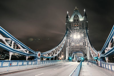 View of bridge against cloudy sky