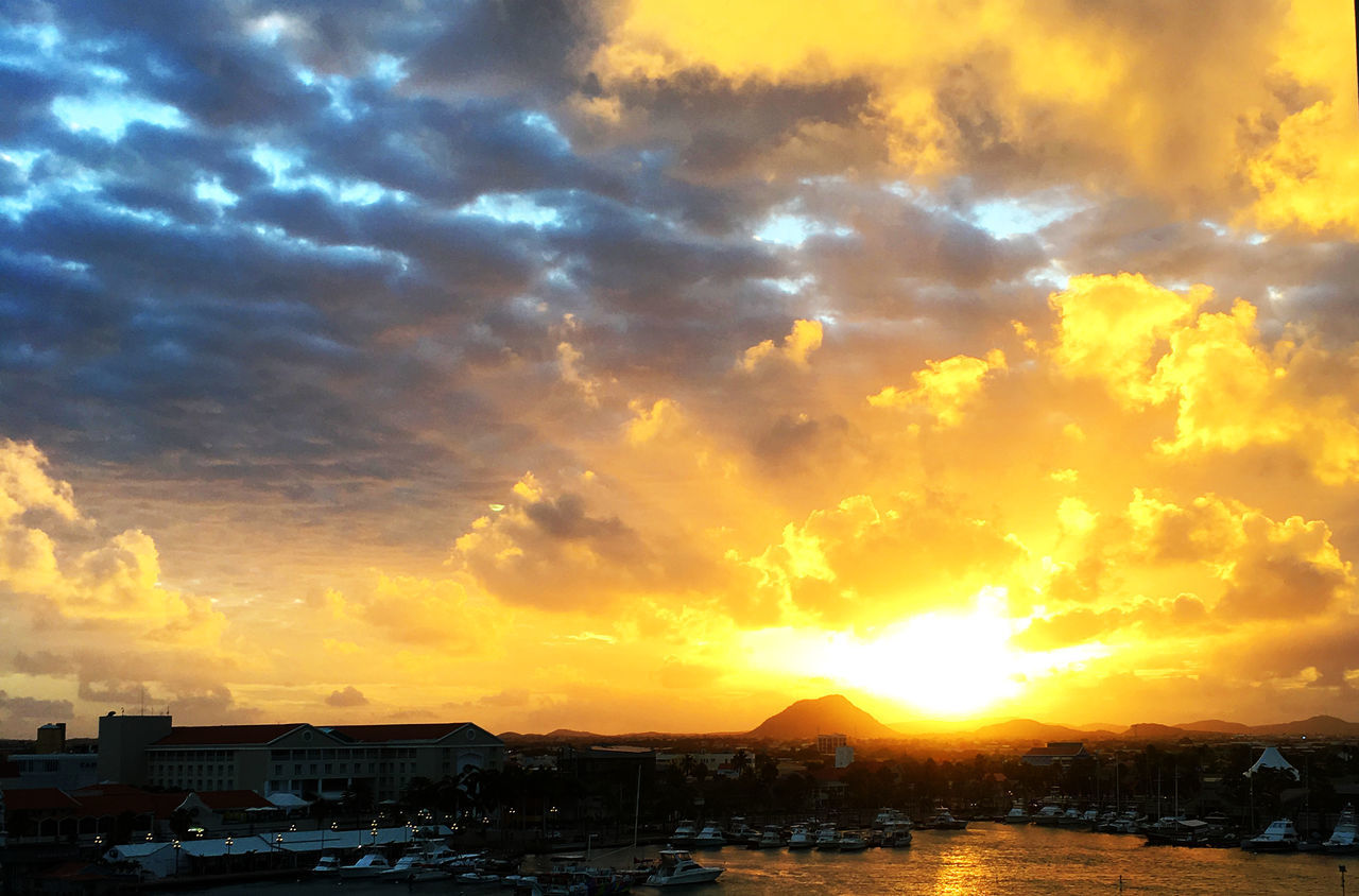 SCENIC VIEW OF DRAMATIC SKY DURING SUNSET