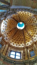 Low angle view of ceiling of cathedral