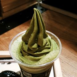 Close-up of food on table