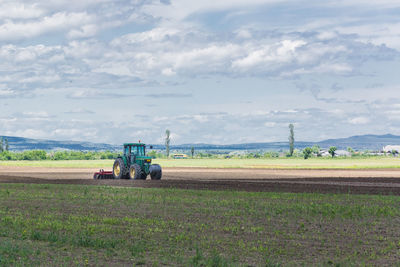 Tractor on field