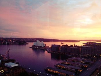 Cityscape at sunset