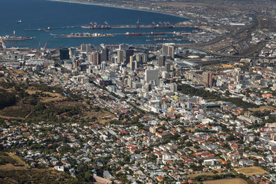 Aerial view of city centre