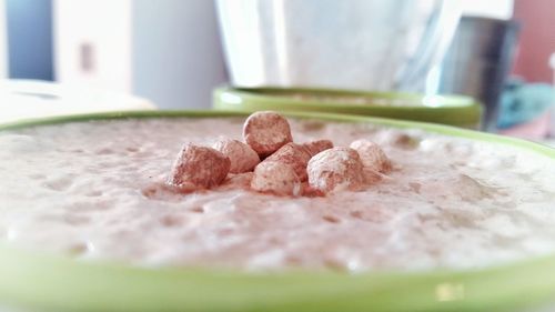 Close-up of chocolate smoothie