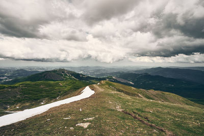 Scenic view of mountain against sky