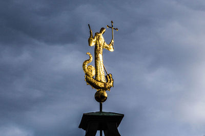 Low angle view of angel statue