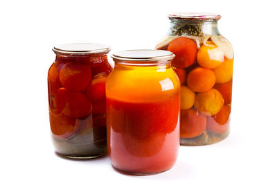 Close-up of fruits in jar