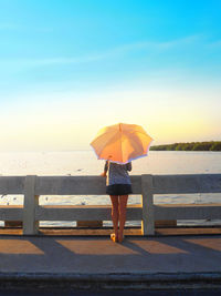 Woman looking at sea