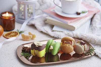 Close-up of food on table