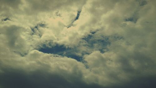 Low angle view of clouds in sky