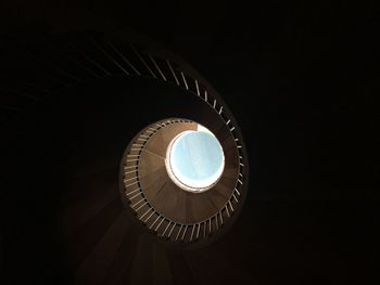 Low angle view of spiral staircase