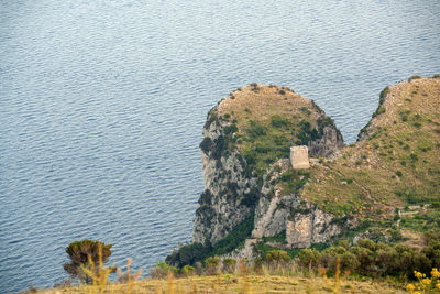 Rock formations by sea