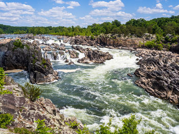 Great falls roars and cascades in a breathtaking display of natural beauty in virginia, usa.