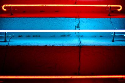 Full frame shot of red wall