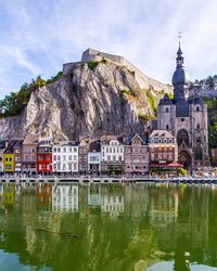 Reflection of building in lake