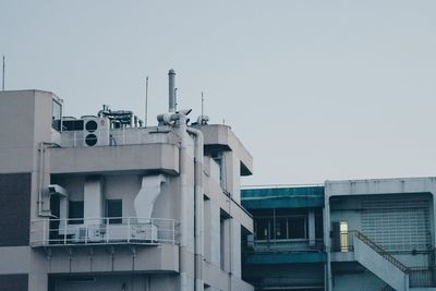 Low angle view of building against clear sky