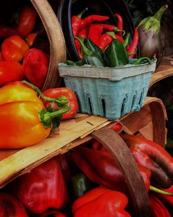 Vegetables for sale at market stall