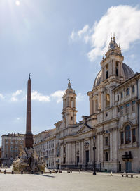 View of historic building against sky in city