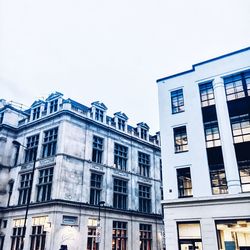 Low angle view of building against clear sky