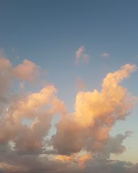 Low angle view of sky during sunset